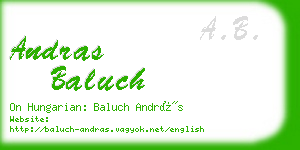 andras baluch business card